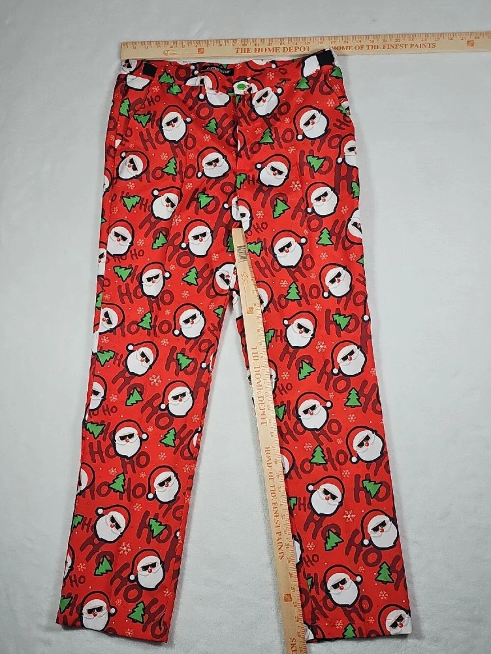 Suitmeister Mens Christmas Suit Set Large Red Santa Sunglasses Ho Ho Ho‎ 3-Piece